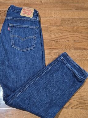 Levi's Men's 501 Button Fly Blue Denim Jeans
